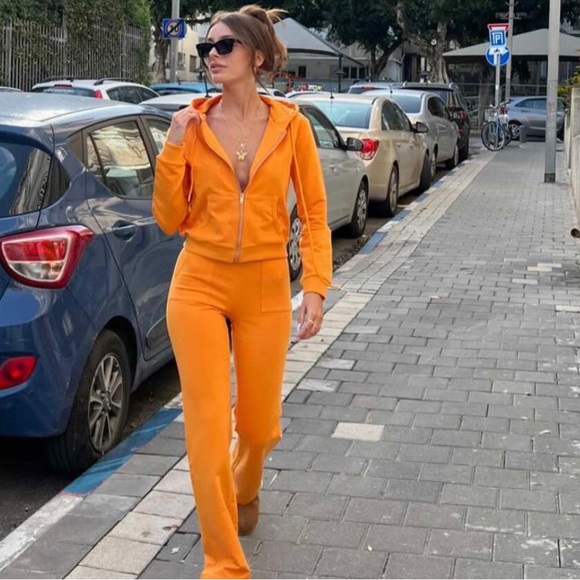 Tiger Mist Tops - TIGER MIST CHARLEE TRACKSUIT SET - TANGELLO 🍊